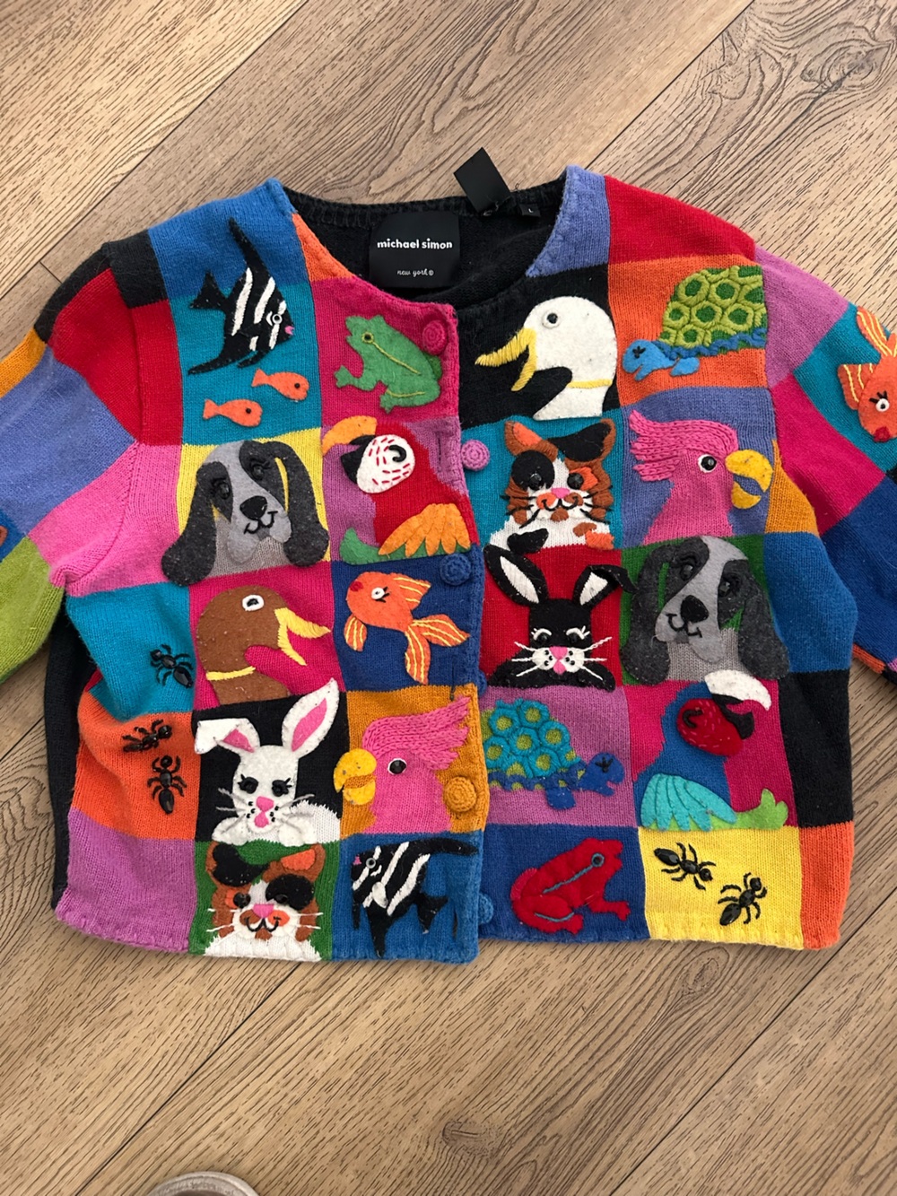 Michael Simon Multicolor Animal Sweater